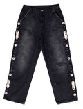 16 O.Z. EMBELLISHED DOUBLE KNEE JEANS