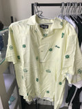 SINCLAIR GREEN/YELLOW BUTTON UP 2XL